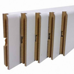 Plinthe MDF revêtu Blanc 8x70mm L.2.20m - Lot de 5