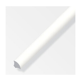 1/4 de rond PVC blanc 260x1.5x1.5