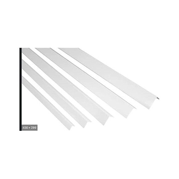 Baguette angle PVC blanc 260x3.0x3.0