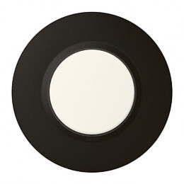 Plaque ronde dooxie 1 poste finition noir velours