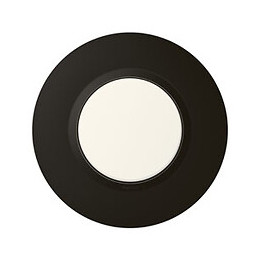 Plaque ronde dooxie 1 poste finition noir velours