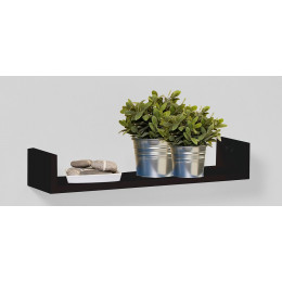 Etagère ''U'' noir 60x10x15cm
