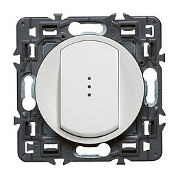 Interrupteur/va-et-vient lumineux avec voyant fourni Céliane Soft 10A