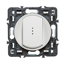 Interrupteur témoin avec voyant fourni Céliane Soft 10A - blanc