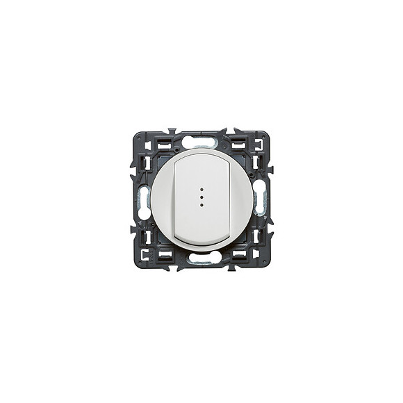 Interrupteur témoin avec voyant fourni Céliane Soft 10A - blanc