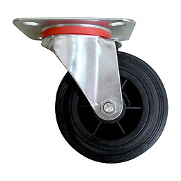 Roulette fixe avec platine pivotante charge 100kg