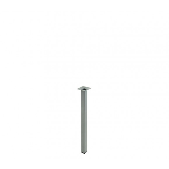 Pied de meuble carré acier gris 2.5x2.5cm hauteur 40cm