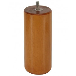 Pied de lit cylindrinque Hêtre teinté merisier