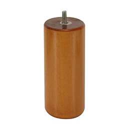 Pied de lit cylindrinque Hêtre teinté merisier