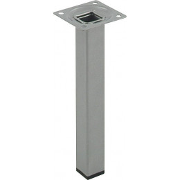 Pied de meuble carré acier gris 2.5x2.5cm hauteur 20cm