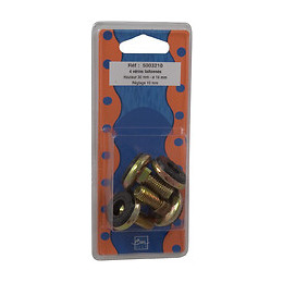 Vérin de réglage laiton M10 longueur 2.5cm x4 pièces