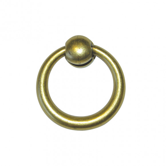Anneau rond diamètre 34mm zamak laitonné vieilli
