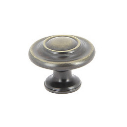 Bouton rustique diamètre 33mm laitonné vieilli