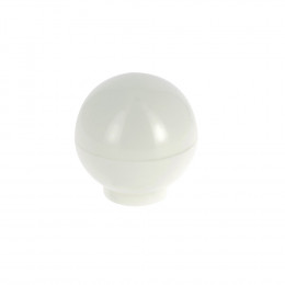 Bouton boule diamètre 30mm plastique blanc