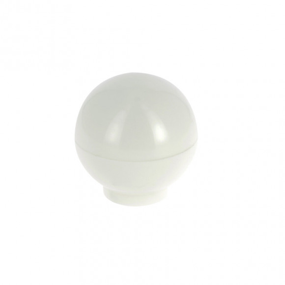 Bouton boule diamètre 30mm plastique blanc