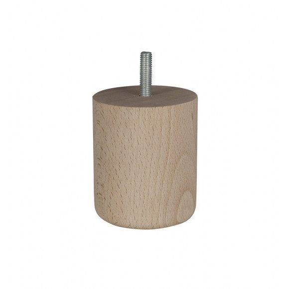 Pied de meublecylindrique en hêtre brut