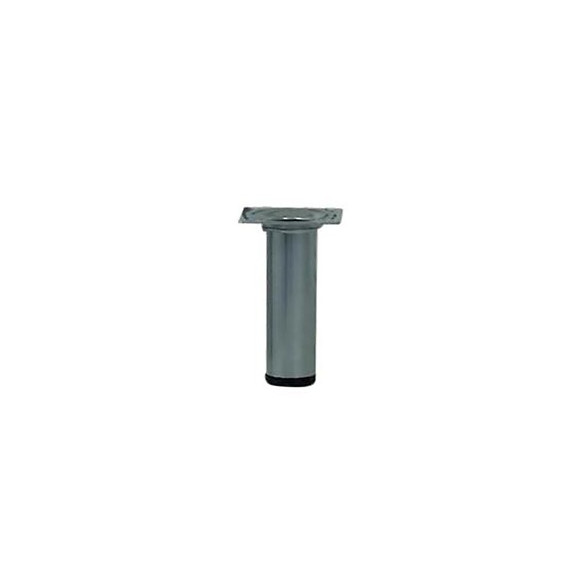 Pied de meuble cylindre acier gris D.3cm hauteur 10cm