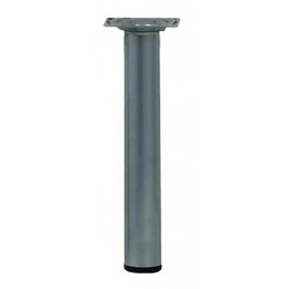 Pied de meuble cylindre acier gris D.3cm hauteur 20cm