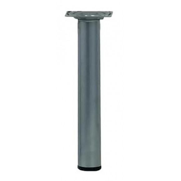 Pied de meuble cylindre acier gris D.3cm hauteur 20cm