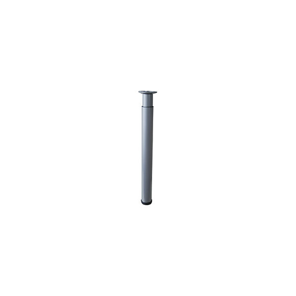 Pied aluminium gris D.7.6cm réglable 70 à 110cm