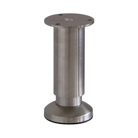 Pied de meuble inox D.5.8cm réglable 12 à 13.5cm