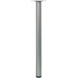 Pied de meuble cylindre acier brossé D.3cm hauteur 40cm