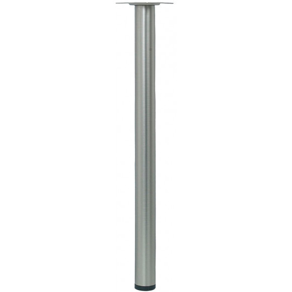 Pied de meuble cylindre acier brossé D.3cm hauteur 40cm