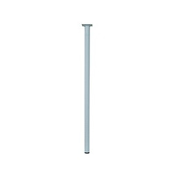 Pied de table cylindre acier blanc D.3cm hauteur 80cm