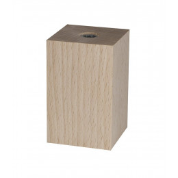 Masse de sommier carrée en hêtre brut avec insert M8