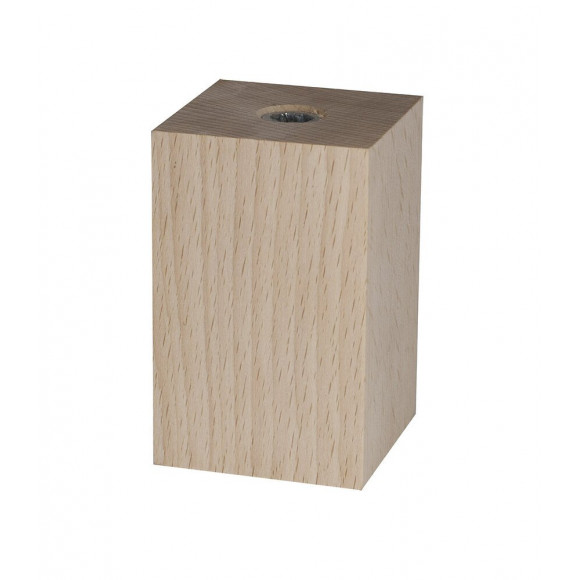 Masse de sommier carrée en hêtre brut avec insert M8