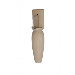 Pied olive avec étrier pour fixer à sommier D.55 H.230 hêtre brut