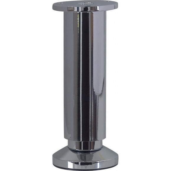 Pied de meuble acier chromé D.5.8cm réglable 15 à 16.5cm