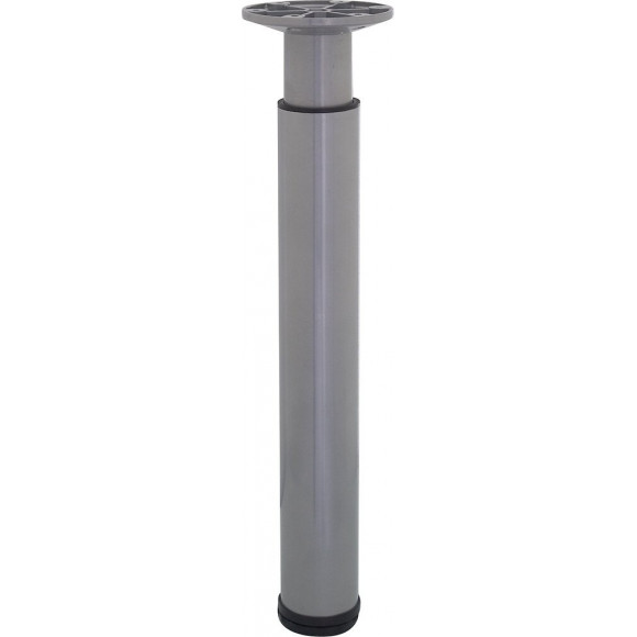 Pied aluminium gris D.6cm réglable 46 à 78cm