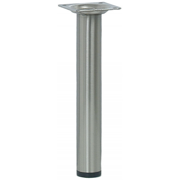 Pied de meuble cylindre acier brossé D.3cm hauteur 20cm