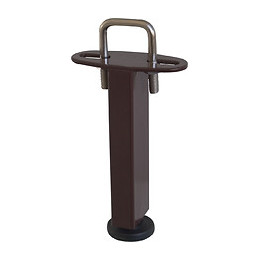 Pied de meuble acier brun 2x4cm hauteur 15cm