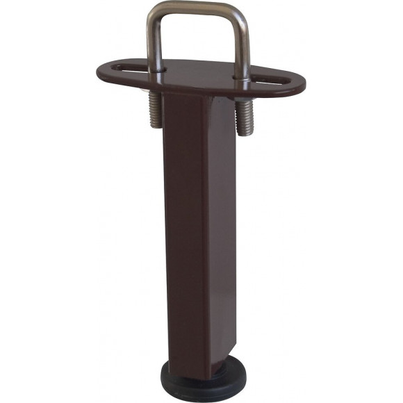 Pied de meuble acier brun 2x4cm hauteur 15cm