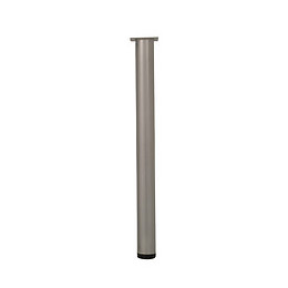Pied de table cylindre acier gris D.6cm hauteur 70cm