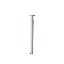 Pied aluminium blanc D.6cm réglable 74 à 113cm