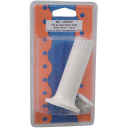 Pied de cuisine plastique blanc D.2.8cm hauteur 10cm