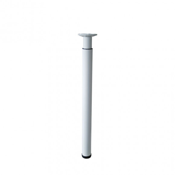 Pied aluminium blanc D.6cm réglable 74 à 113cm