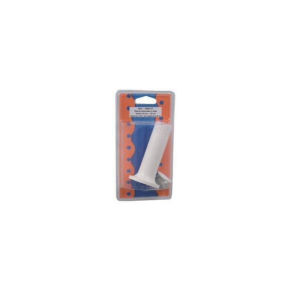 Pied de cuisine plastique blanc D.2.8cm hauteur 10cm