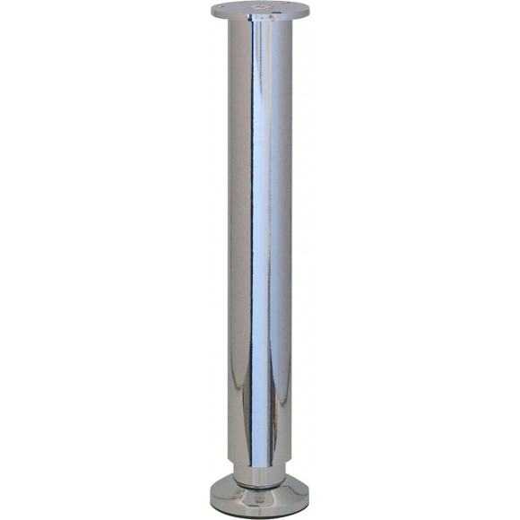 Pied de meuble acier chromé D.5.8cm réglable 30 à 31.5cm