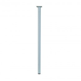 Pied de table cylindre acier blanc D.3cm hauteur 80cm