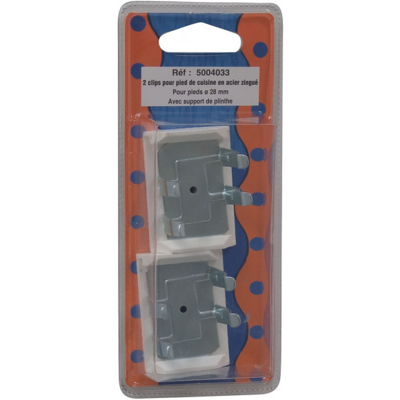 Clips pied de cuisine avec support x2 pièces