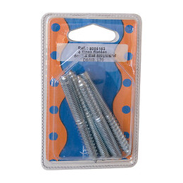 Vis double filet M8 D.8mm longueur 7cm x4 pièces