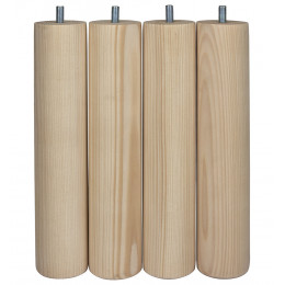 Pied cylindrique diamètre 50 hauteur 250 hêtre brut FX4