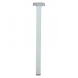 Pied carrée 25x25mm hauteur 350mm en acier epoxy blanc m10