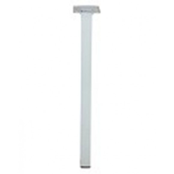 Pied carrée 25x25mm hauteur 350mm en acier epoxy blanc m10