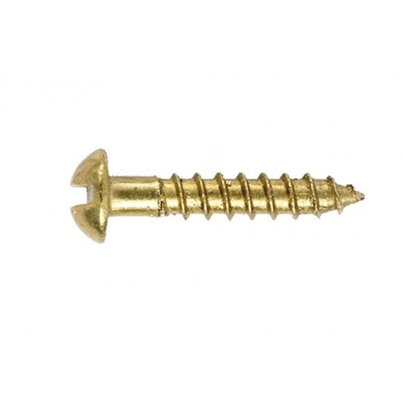 Sachet de 16 vis à bois tête ronde laiton 3.5x20mm