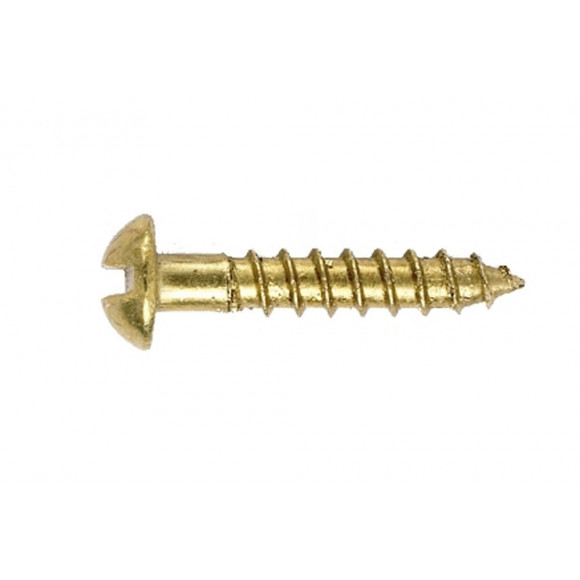 Sachet de 20 vis à bois en laiton tête ronde 3x16 mm FORTFIX